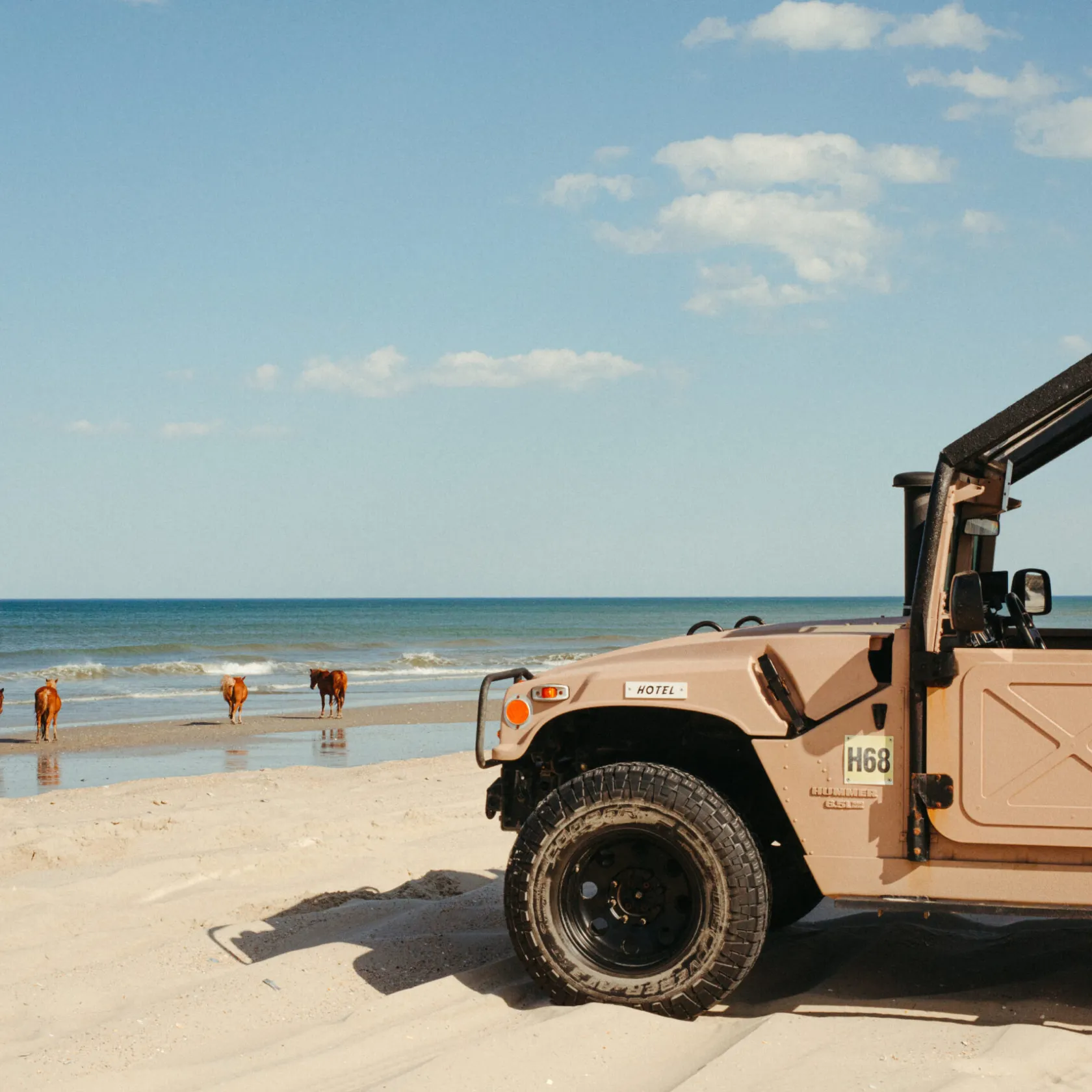 a truck on a beach